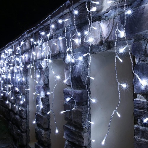 Joomer Icicle Outdoor Christmas Multicolor Lights, 39ft 400 LED White Christmas - Picture 3 of 10