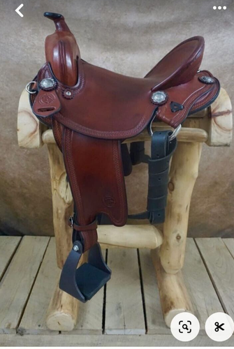 Western Endurance Sattel 16'' Eco Leder Farbe braun mit Drum Dye Finish
