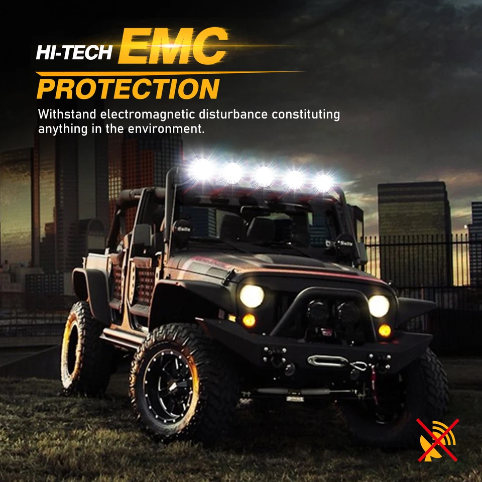 AUXBEAM 7"/9" PULGADAS 360-PRO 720W Redondo LED Barra de Luz de Trabajo Offroad ATV UTV Lámpara Antiniebla Foto 4 de 4