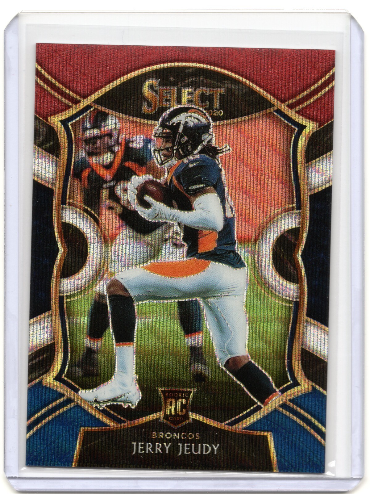 2020 Panini Select - Jerry Jeudy - Concourse Level Tri Color Prizm #56 /199 RC