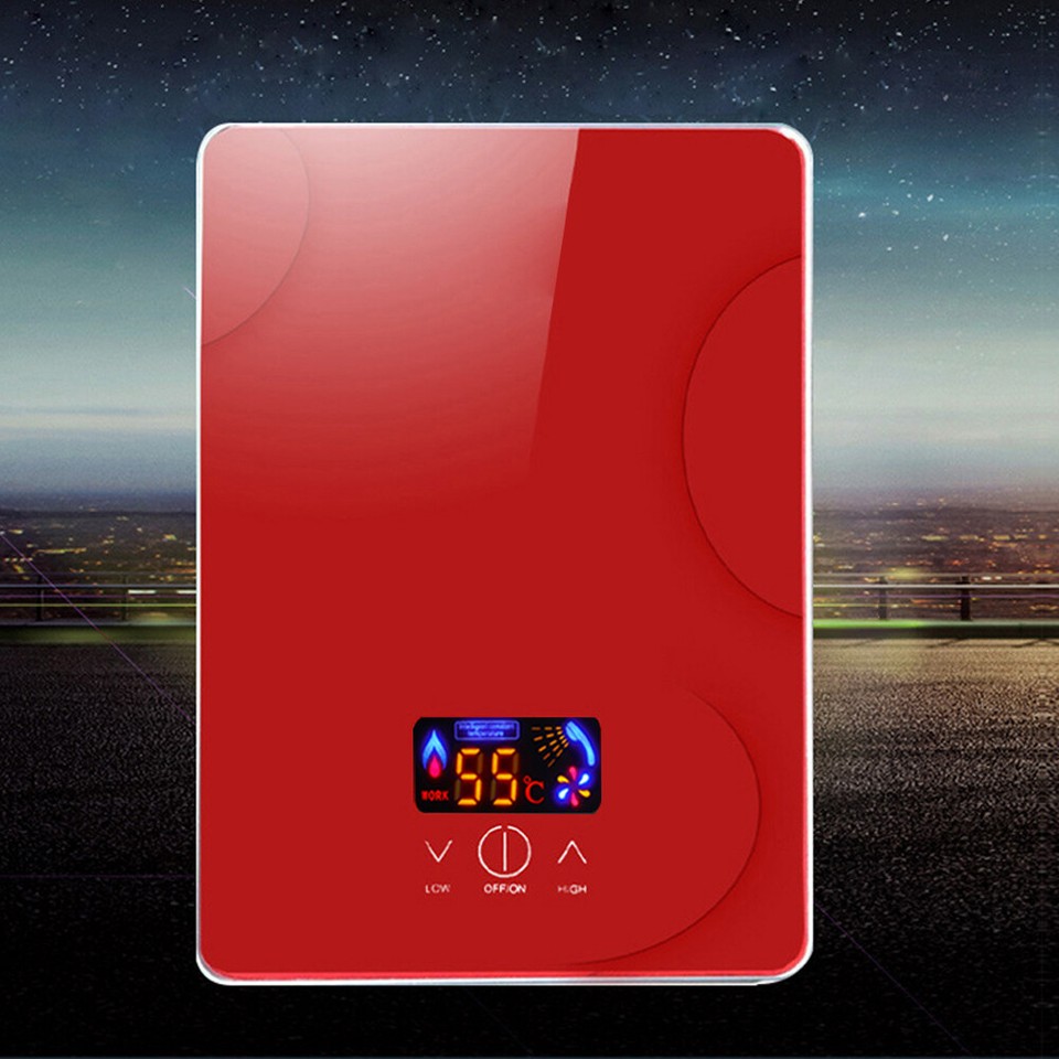 Tankless Instant Electric Hot Water Heater Boiler Bathroom Shower Kit