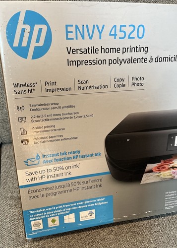HP Envy 4520 All-In One Wireless Print Scan Copy Photo Inkjet Printer NEW SEALED - Photo 3/9