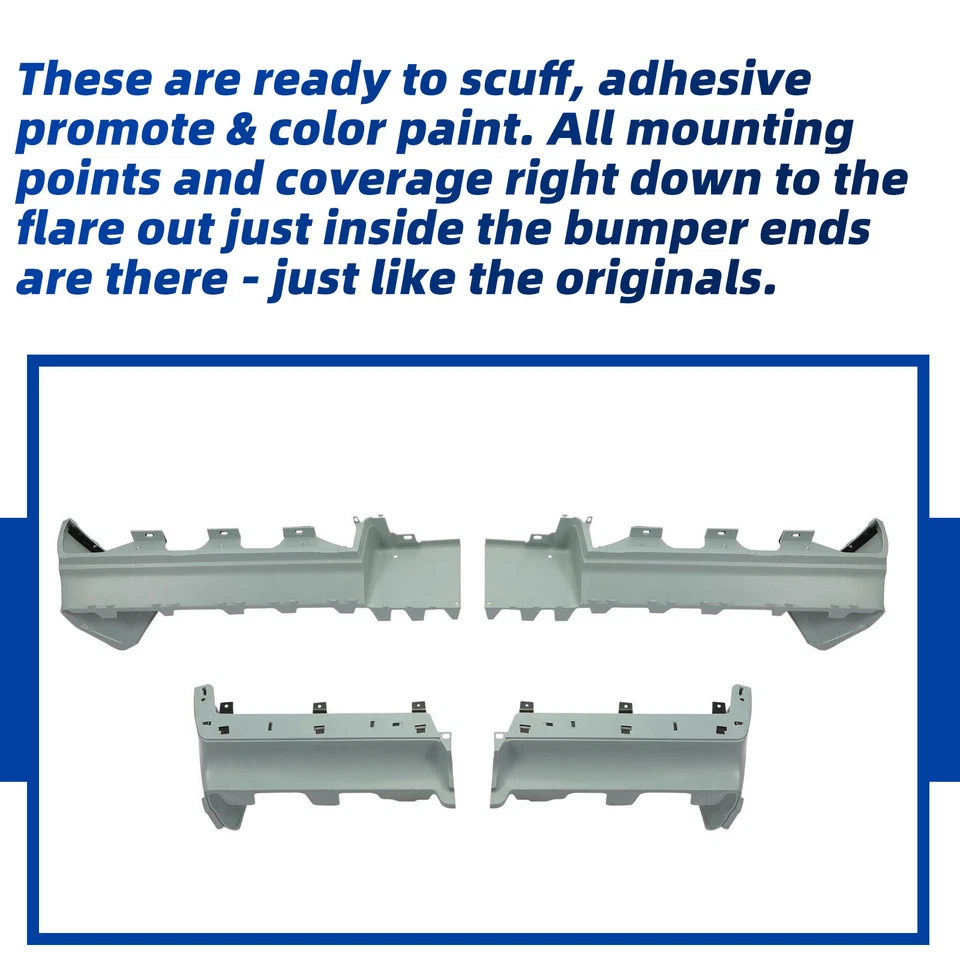 For 2D Buick Regal Grand National 1984-1987 Front Rear Bumper Fillers Set - Image 4 of 4