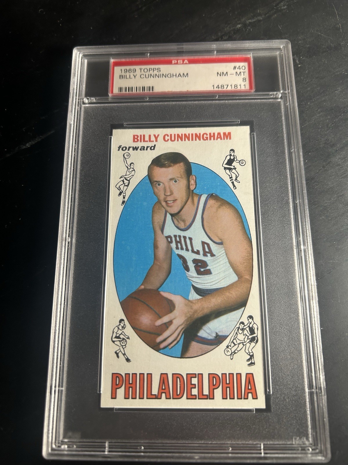 1969 Topps #40 Billy Cunningham RC PSA 8 HOF Philadelphia 76ers