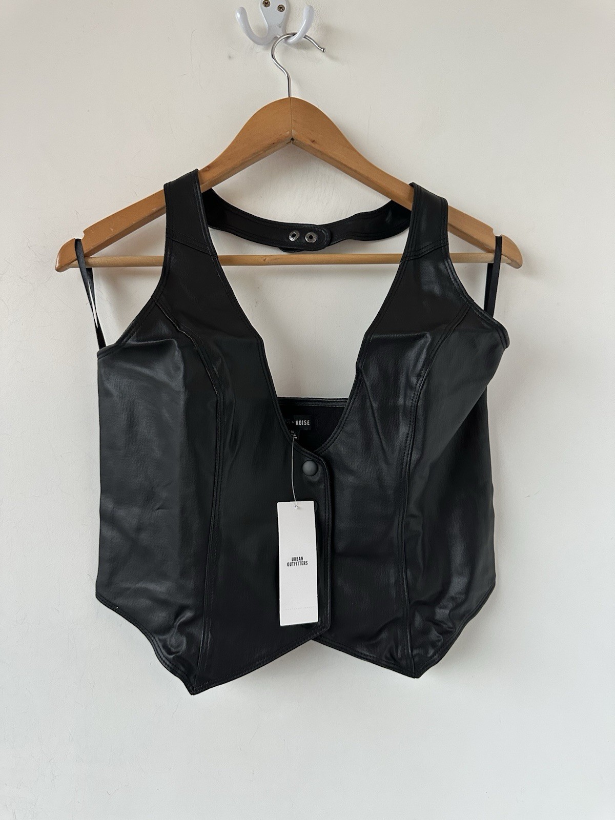 Silence + Noise urban outfitters - Esme Denim Vest - blackened - extra large