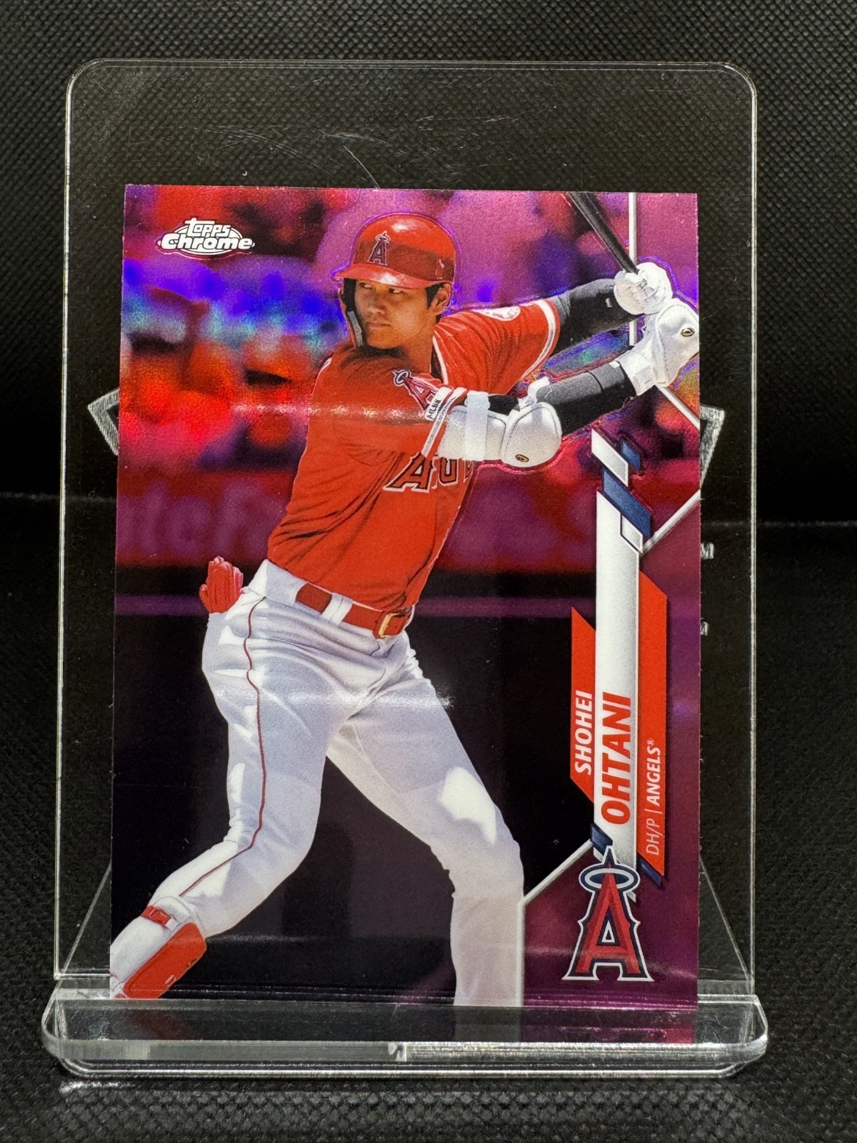 Shohei Ohtani 2020 Topps Chrome Pink Refractor #21 Angels Baseball Card