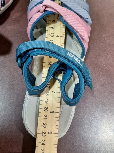 Teva Outdoor Sports Sandals Sz 4 Youth Green Purple Pink 1019395Y - Picture 11 of 12