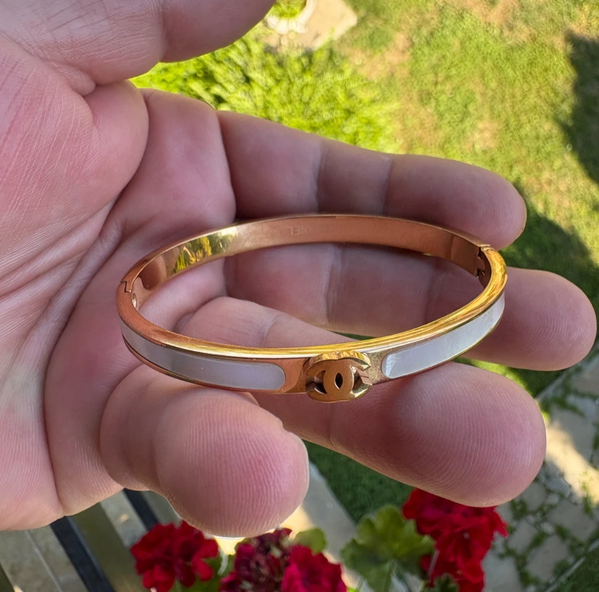 CHANEL Gold Rhinestone Fashion Bracelets for sale | eBay