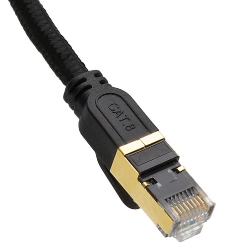 Mesh Jacket CAT8.1 Ethernet Internet Cables RJ45 SFTP Shielded 40Gbps POE LAN - Afbeelding 2 van 13