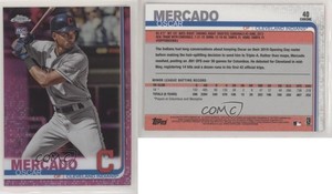 2019 Topps Chrome Update Target Pink Refractor Oscar Mercado #40 Rookie RC