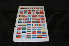 Vintage Atlas Page Flags Of The Nations Armed Forces Insignias 1947