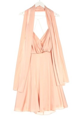 UNIQUE Cocktailkleid Damen Kleid Gr. DE 36 nude Elegant