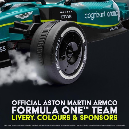 24V Aston Martin F1 Kids Electric Ride-On Car with Remote & Multimedia Console - Picture 4 of 12