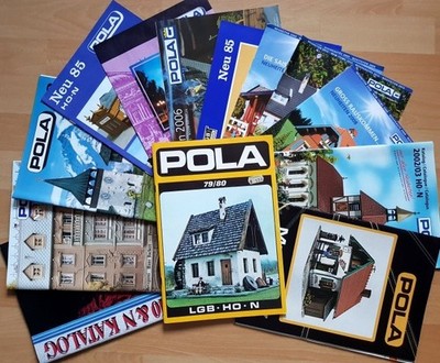 6x Pola Kataloge Gebäude Modelle Modellbau ab 1977 Eisenbahn Neuheiten Sammlung