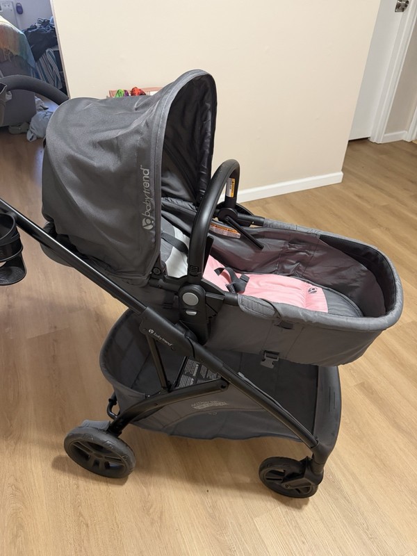 Baby Trend Single Stroller, Gray, Canopy, Cup Holder, 5-Point Harness
