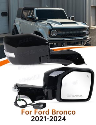 Right Side 9+1 Pins Heat Mirror W/ Blind Spot Camera For Ford Bronco 2020 -2025