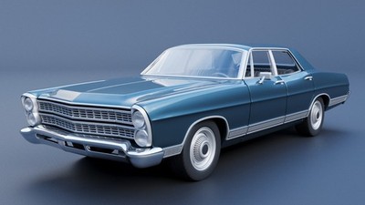 3d printed Galaxie 500 1967 4 door model car collectible replica