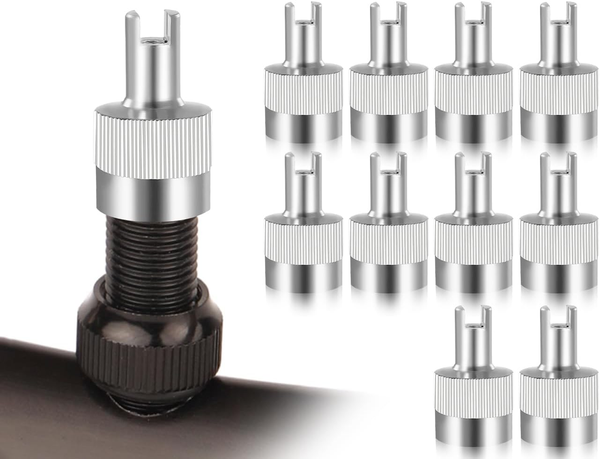 10 StüCk Ventilkappen,Autoventil Metall Kappen,Ventilausdreher,Autoventilkappen,-image