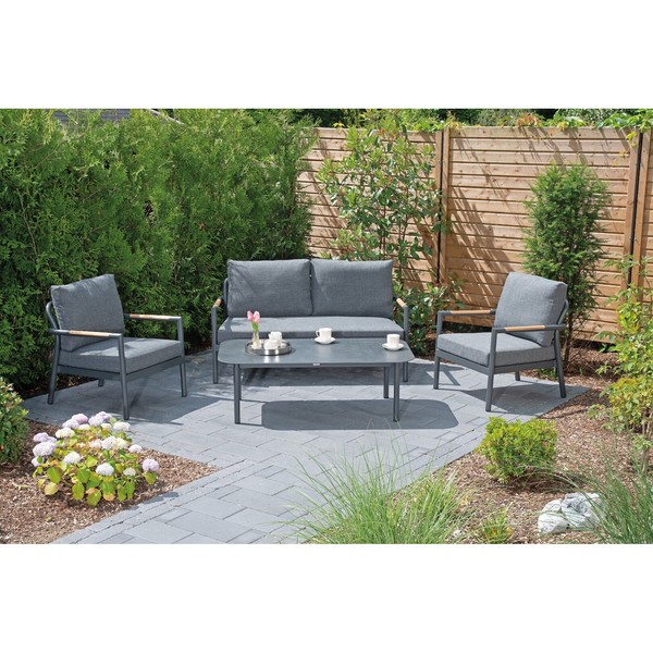 Sonnenpartner Diamond Lounge-Set Sitzgruppe Mit Tisch Garten Lounge Anthrazit-image