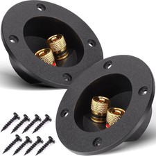 Facmogu 2PCS 3 Inch round 2-Way Speaker Box Terminal Cup Binding Post, Power Spe