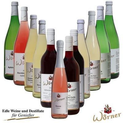 WEINGUT WÖRNER: 12 Fl. Wein - Weißwein Rotwein halbtrocken - Probiersortiment