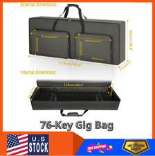 76 Key Keyboard Gig Bag Portable Padded Electric Piano Keyboard Carrying Case