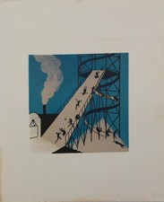Lucien Boucher: The Giant Slide - Original Lithograph