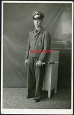 German Paratrooper Portrait Photo Cloth Fallschirmjager Badge 1st Pattern Dagger