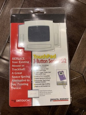 Vintage Rare Digital Research Technology DRTOUCHC touchpad 3-button Serial-PS/2
