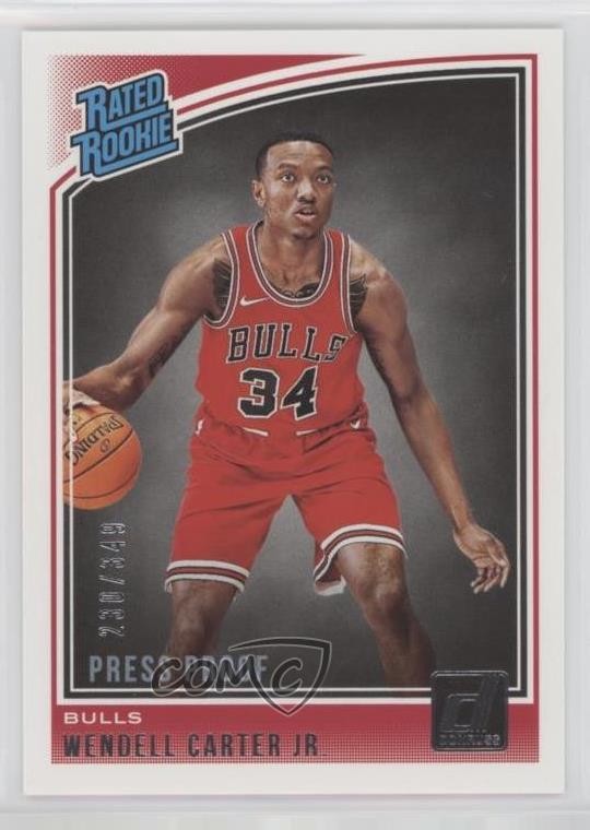 2018 Panini Donruss Rated Rookies Press Proof Silver /349 Wendell Carter Jr n0c