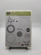 Stampin Up "Merriest Wishes" Retired Holiday Cling Rubber Stamp Set 142066