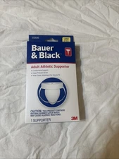 Mens Vintage Bauer & Black Athletic Supporter Jockstrap Size Large