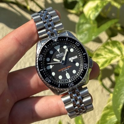 SEIKO skx007j 日本製 MADE IN JAPAN Seiko SKX007J Men's Black Automatic Dive Watch w