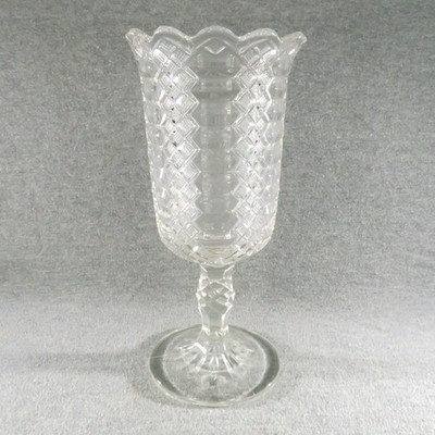 EAPG Celery Vase Maltese Jacobs Ladder Bryce Walker & Co Glass