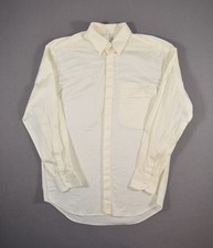 Canali Dress Shirt Mens 15.5 White Button Up Long Sleeve Cotton Made in Italy
