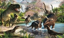 Jurassic Dinosaur Backdrop Banner 105X72 In Birthday Party Decoration Wall Decor