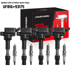 4pcs Ignition Coils + 4pcs Spark Plugs for 2017-2022 Kia Optima Forte5 2.0L L4