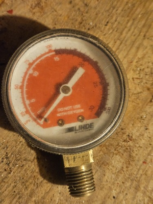 #ad #ad Linde Air Pressure Gauge Bottom Mount 30 PSI Maximum Pressure Dial Meter $29.99