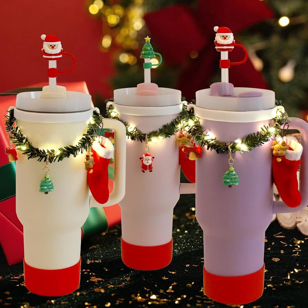 12pc Christmas Stanley Cup Accessories Set for 40/30oz Tumbler