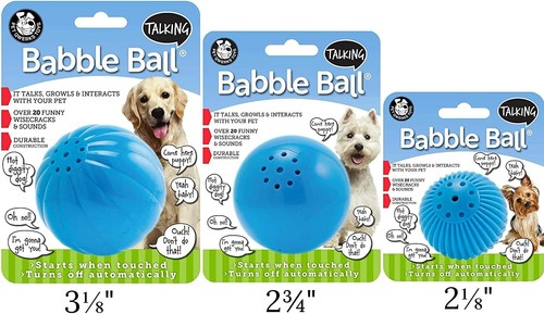 Pet Qwerks Talking Babble Ball - Interactive Chew Dog Toy - Small - Picture 3 of 6
