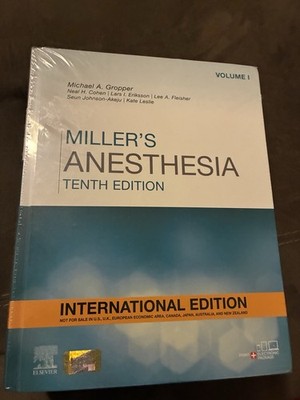 Miller s Anesthesia Vol. 1&2 Set 10th Ed. International Version MAKE AN OFFER