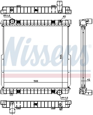 NISSENS 63333 Kühler, Motorkühlung für IVECO