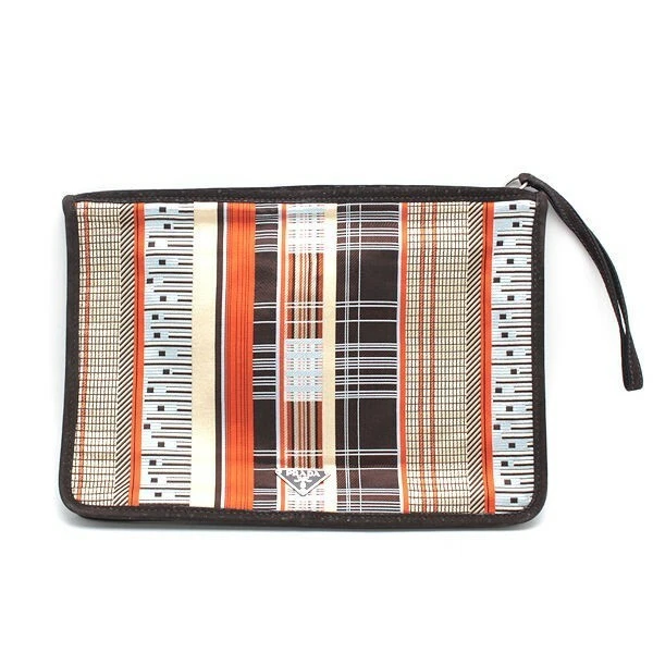 prada madras clutch