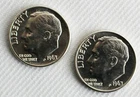 2 Coin Lot 1963 P & D Roosevelt BU Silver Dimes Set Uncirculated Philly & Denver