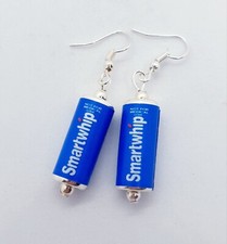 Unique SMARTWHIP EARRINGS handmade CAN mini CREAM CHARGER nos NITROUS OXIDE cool