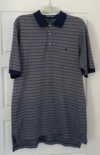 Polo Golf Ralph Lauren 100% Cotton Polo Navy Ombre Stripe Men’s size Large