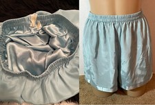 RARE Vtg VICTORIA'S SECRET Silky SOFT SATIN INSIDE Pajama Shorts Crown Label