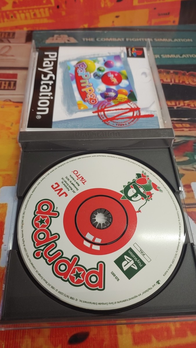 Pop'n'pop (1999) Playstation (CD, Manual, Box) classic PSOne