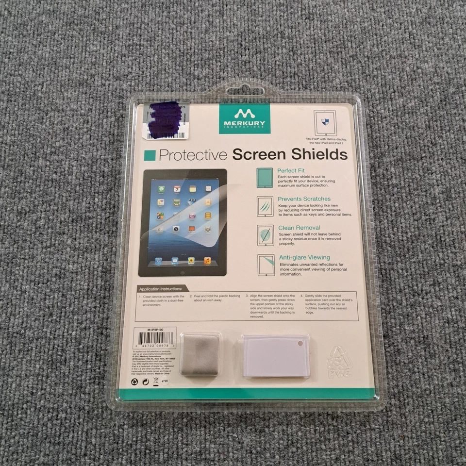 Protective Screen Shields 2 Pack Ipad 2 Cover sealed Merkury Innovations Guard - Image 2 of 4