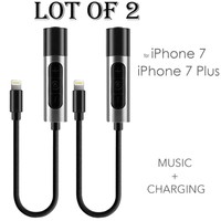 Lot Of (2) Iphone 7 7 Plus Lightning 2 In 1 Braided Adapter Charger 3.5 Mm Port on sale Lot Of (2) Iphone 7 7 Plus Lightning 2 In 1 Braided Adapter Charger 3.5 Mm Port on sale